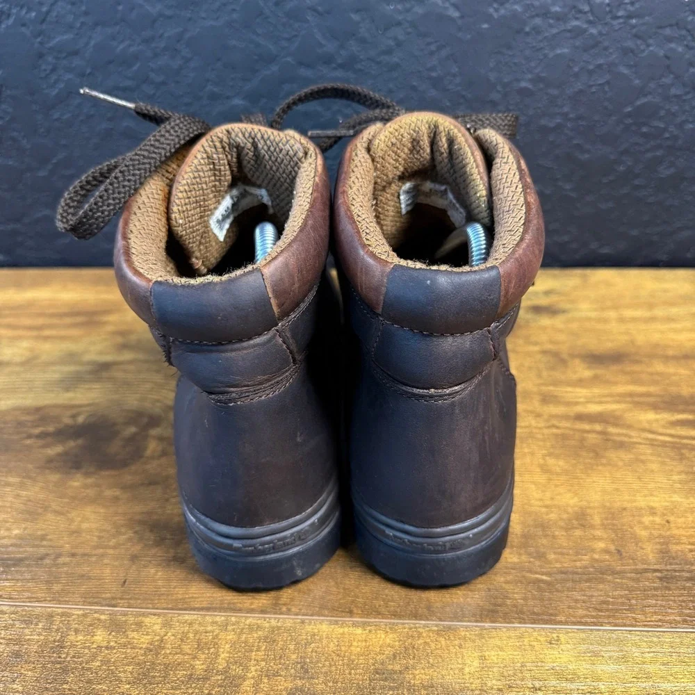 Timberland 12343 Dark Brown Leather Hiking Work Boots Mens 8.5M